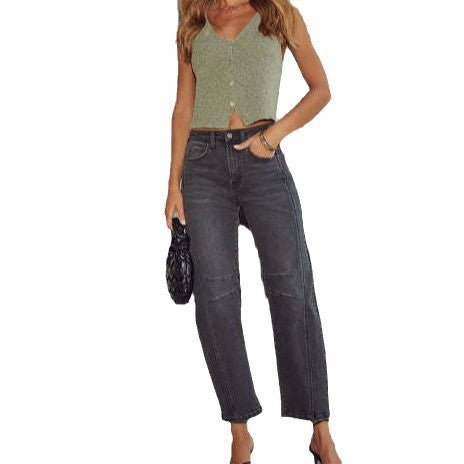 Damen Hochbundige Jeans R&B