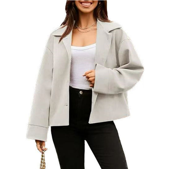 Damen Oversized Blazerjacke aus weichem Material R&B