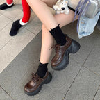 Damen Trendige Chunky Schnürschuhe mit ausgeprägter Sohle