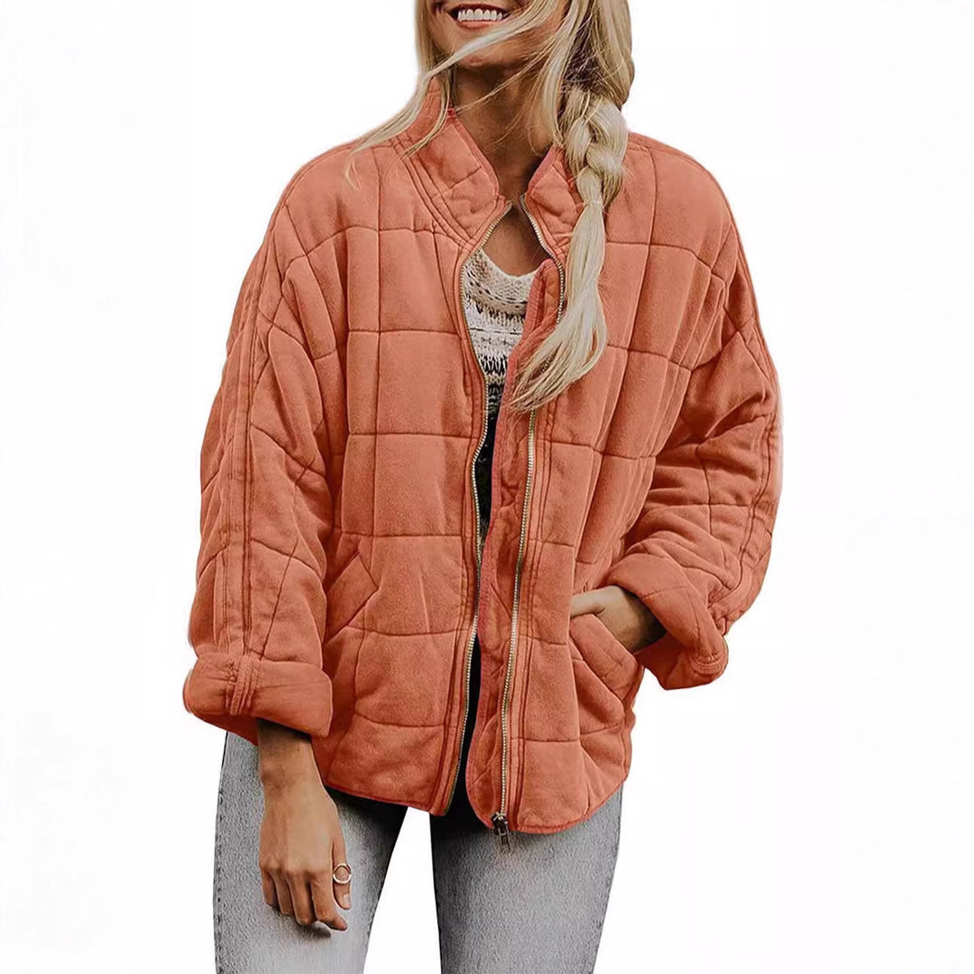 Damen Quilt-Jacke mit hochabschließendem Kragen und praktischen Taschen R&B