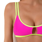 Damen Sportlicher Bikini mit modernen Cut-Outs und verstellbaren Trägern R&B