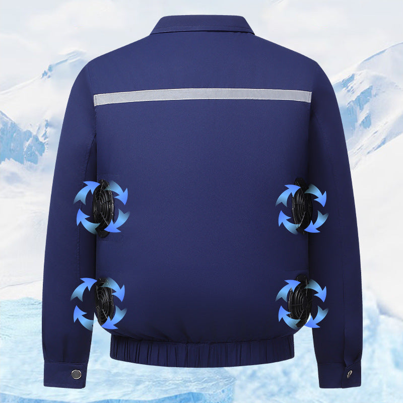 Unisex nan kühlende Arbeitsjacke mit integrierten Lüftern und atmungsaktivem Funktionsfutter R&B