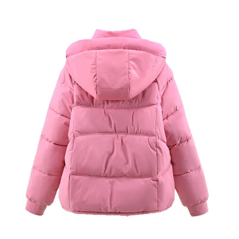 Damen moderne Pufferjacke mit abnehmbarer Kapuze und praktischen Taschen R&B