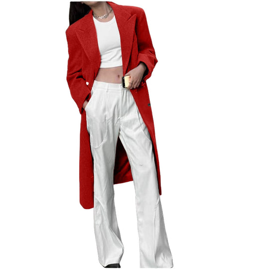 Damen maßgeschneiderter Langblazer mit eleganter Silhouette R&B
