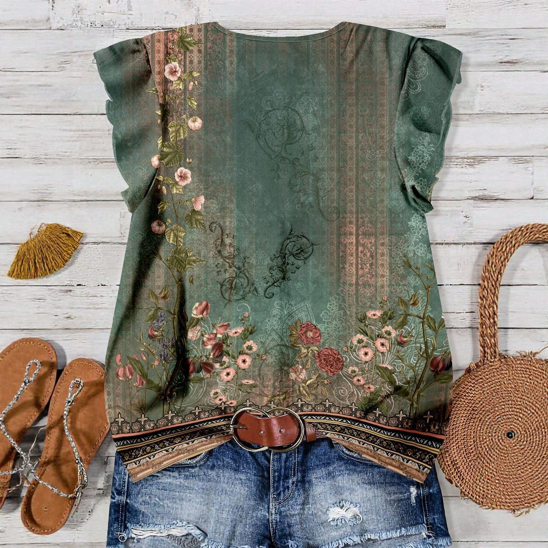 Damen Bluse mit floralem Muster R&B