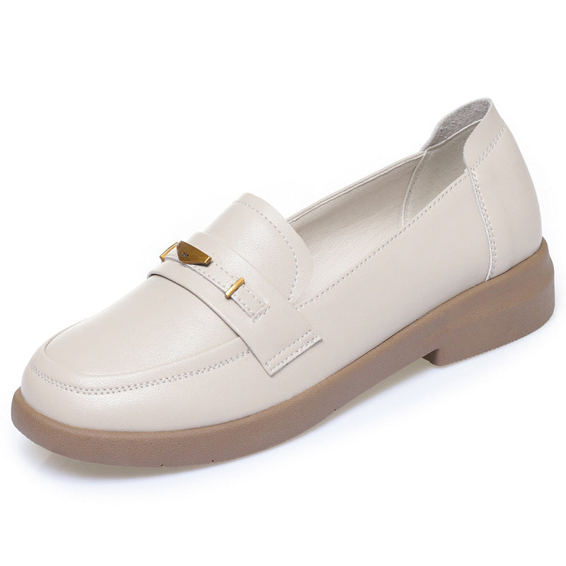 Damen Elegante Mokassins aus hochwertigem Leder mit modischem Riemen und komfortablem Fußbett R&B