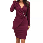 Damen tailliertes Blazer Kleid R&B