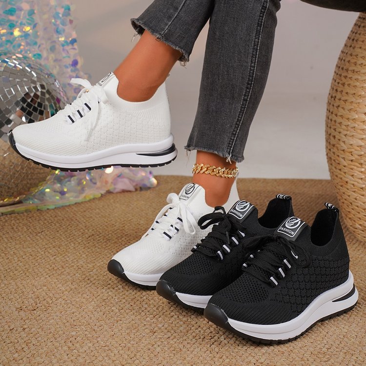 Damen Sportliche Sneakers mit atmungsaktivem Mesh-Obermaterial und flexibler Sohle R&B