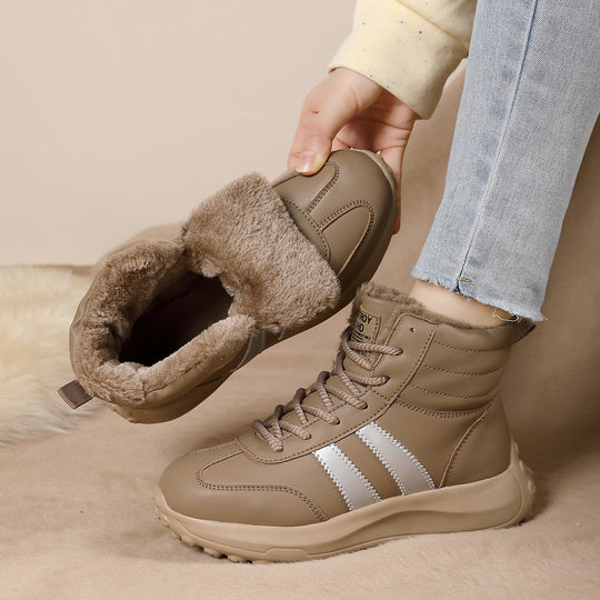 Damen Hohe und isolierte Winterstiefel mit rutschfester Sohle R&B