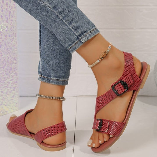 Damen Komfortable Riemchen-Sandalen mit modischem Lochdesign R&B