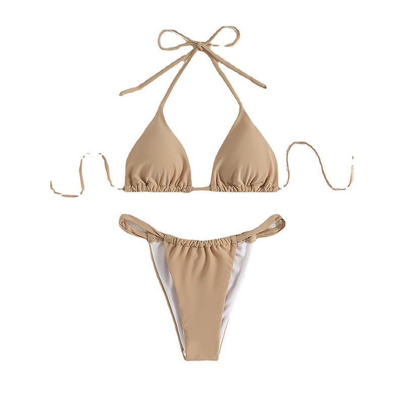 Damen Triangel-Bikini mit verstellbaren Trägern und elegantem Schnitt R&B
