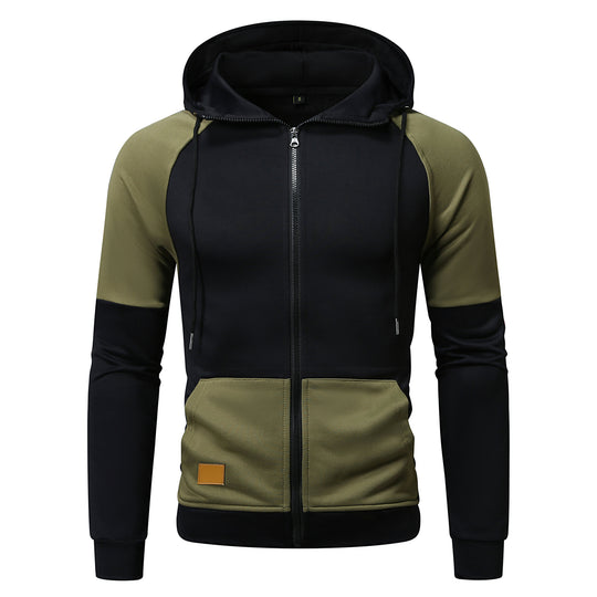 Herren sportlicher Kapuzenpullover mit einzigartigem Farbblock-Design R&B