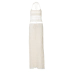 Damen Maxikleid mit schulterfreiem Design und Raffungen R&B