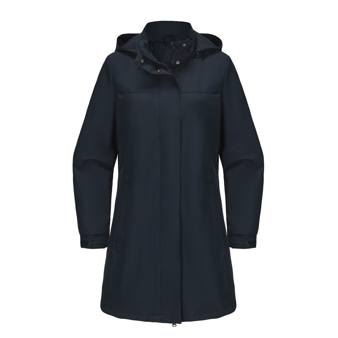 Damen funktionale Übergangsjacke mit verstellbarem Kapuzenkragen und praktischen Taschen R&B