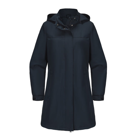 Damen funktionale Übergangsjacke mit verstellbarem Kapuzenkragen und praktischen Taschen R&B