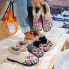 Damen Hausschuhe mit weichem Futter und modischem Flower-Design R&B