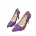 Damen Elegante High Heels mit spitz zulaufender Vorderkappe und transparentem Absatz R&B