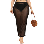 Damen transparente Strandlänge Sarong R&B