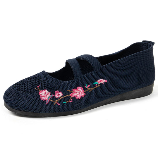 Damen Ballerinas mit floralem Stickdesign R&B
