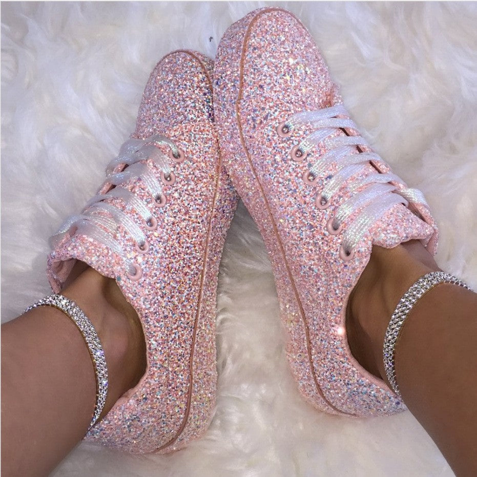 Damen Glitzernde Sneaker mit atmungsaktiver Sohle und zusätzlichem Komfort R&B