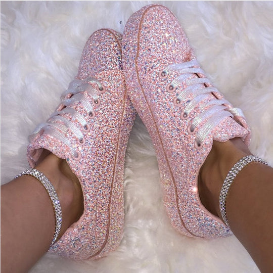 Damen Glitzernde Sneaker mit atmungsaktiver Sohle und zusätzlichem Komfort R&B