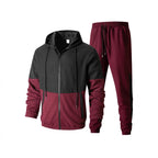 Herren modischer Trainingsanzug mit leistungsstarkem Funktionsmaterial und stylischem Blockdesign R&B