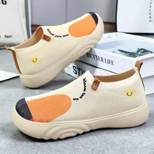 Damen Modische und atmungsaktive Slip-On Sneakers R&B