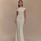 Damen Elegantes Off-Shoulder-Maxi-Kleid im luxuriösen Schnitt R&B