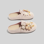 Damen Clogs mit floralem Dekor und verstellbarem Riemen