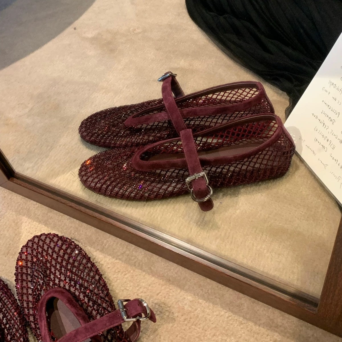 Damen Glamouröse Mules mit funkelndem Strass-Design R&B