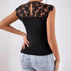 Elegantes Damen-Spitzenhemd mit R&B-Applikation