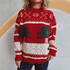 Damen festlicher Strickpullover mit weihnachtlichem Motiv und weichem Material R&B
