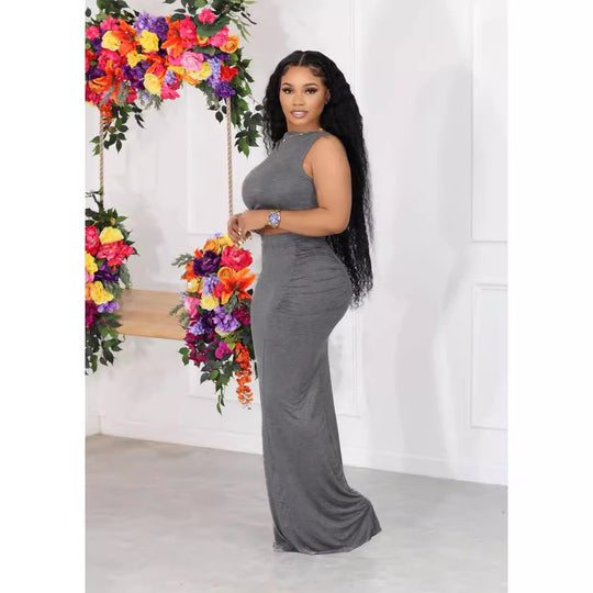 Damen Eleganter und figurumspielender Maxirock mit Rüschendetails R&B