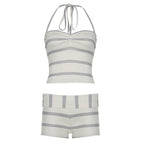 Damen Badeset mit trendy Streifenmuster R&B