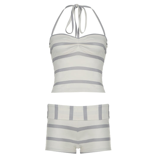 Damen Badeset mit trendy Streifenmuster R&B