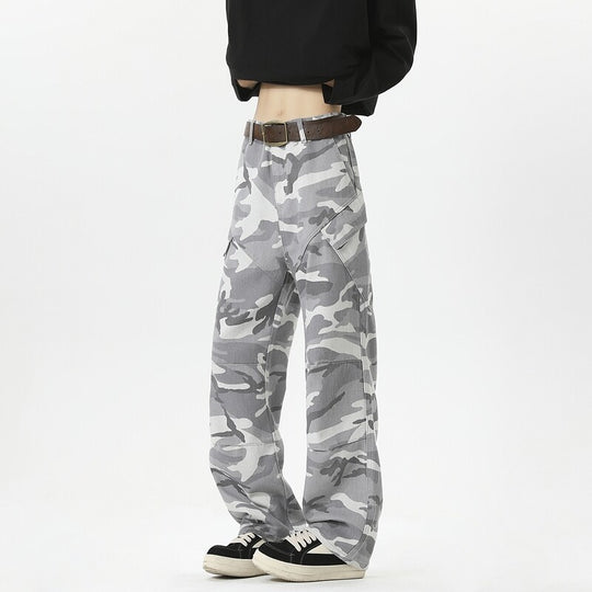 Damen Cargohose im modischen Camouflage-Design mit hohen Taschen R&B