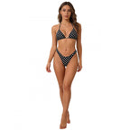 Damen Triangel-Bikini mit modernen Schnittdetails und großflächigen Polka Dots R&B