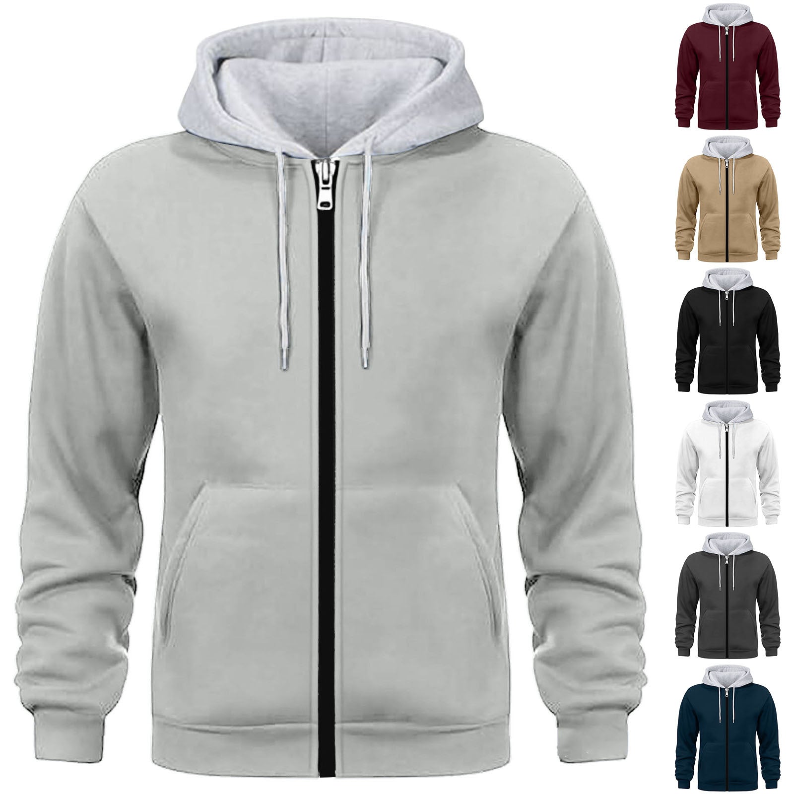 Herren Kapuzenjacke mit doppellagigem Material R&B