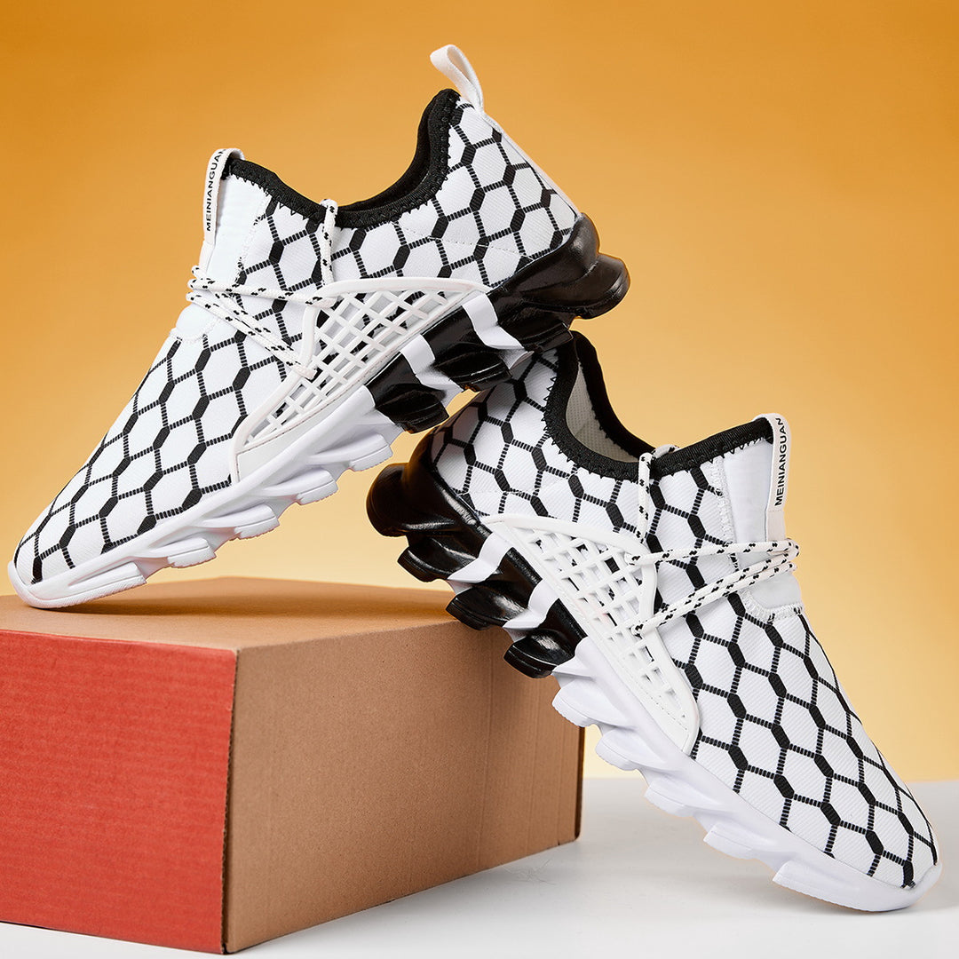 Damen Sportliche Laufschuhe mit atmungsaktivem Mesh-Obermaterial und stoßdämpfender Sohle R&B