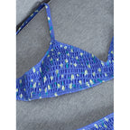 Damen-Bikiniset mit elastischem Rüschendesign und kreativem Bindeknoten