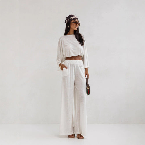 Damen lässiges Lounge-Set mit weitem Schnitt und bequemen Stoff R&B