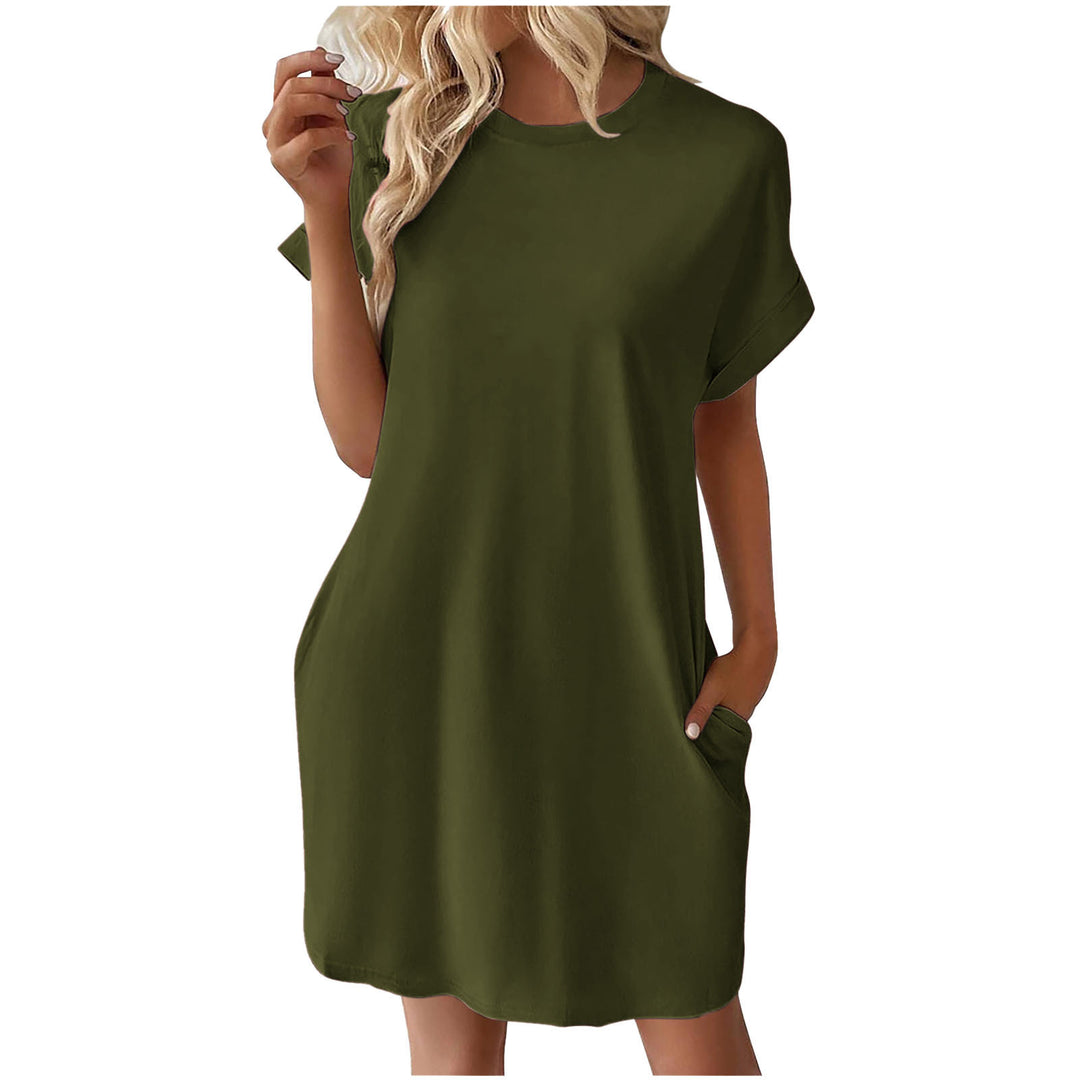Damen lässiges T-Shirt Kleid mit praktischen Taschen R&B