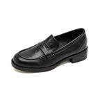 Damen elegante Mokassin-Schuhe mit modischer Nietenverzierung