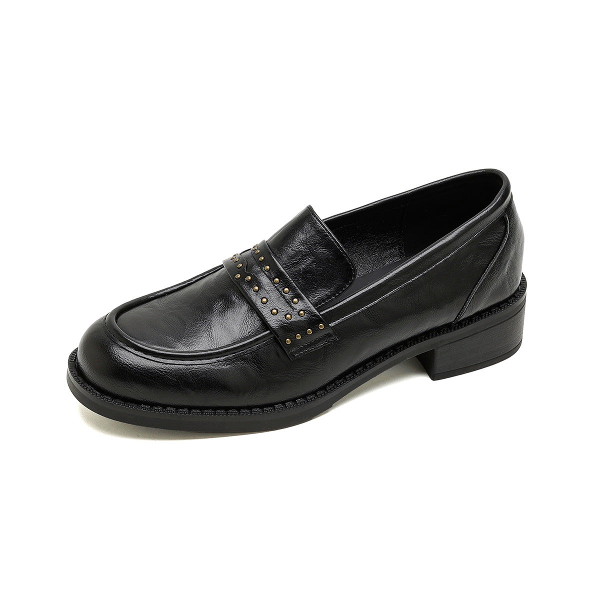 Damen elegante Mokassin-Schuhe mit modischer Nietenverzierung