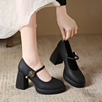 Damen Mary Jane Schuhe mit komfortablem Blockabsatz R&B