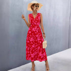 Damen Wickelkleid mit floralem Muster und eleganter Raffung R&B