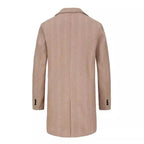 Herren eleganter Doppelreiher-Mantel mit strukturiertem Obermaterial R&B