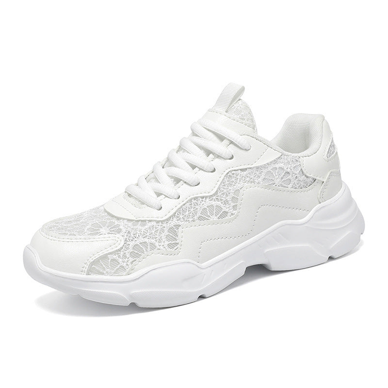 Damen Trendige Sneakers mit atmungsaktivem Obermaterial und eleganter Struktur