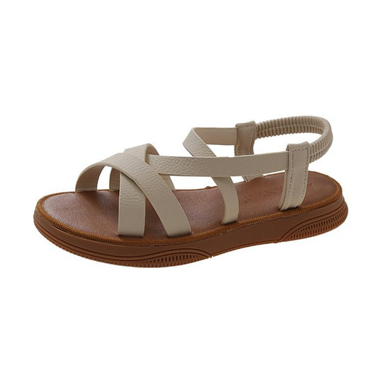 Damen Bequeme Sandalen mit elastischem Fersenriemen R&B