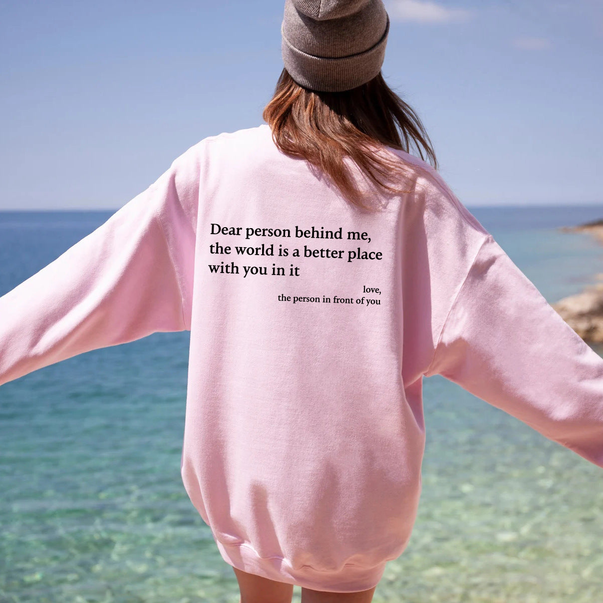 Damen Sweatshirt mit inspirierendem Schriftzug